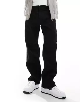 Черные рабочие брюки свободного кроя Jack & Jones