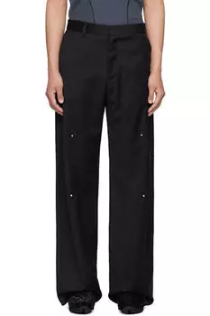 Черные радиальные брюки по фигуре HELIOT EMIL