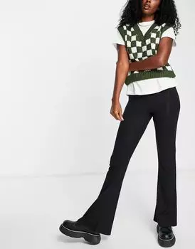 Черные расклешенные брюки ASOS