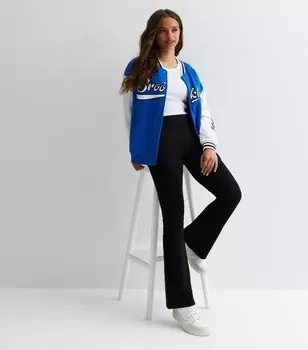 Черные расклешенные брюки для девочек New Look, черный