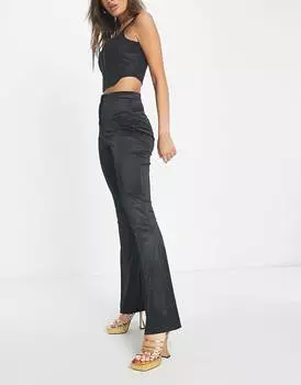 Черные расклешенные брюки в стиле диско ASOS DESIGN