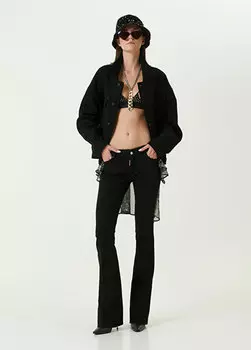Черные расклешенные джинсовые брюки twiggy Dsquared2