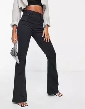 Черные расклешенные джинсы ASOS DESIGN