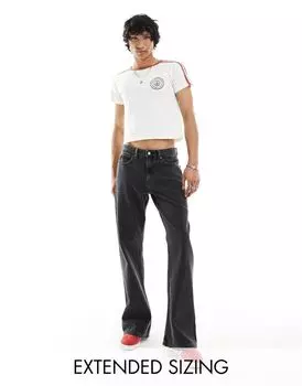 Черные расклешенные джинсы ASOS DESIGN