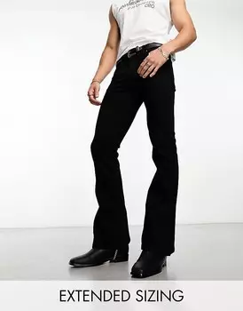Черные расклешенные джинсы ASOS DESIGN