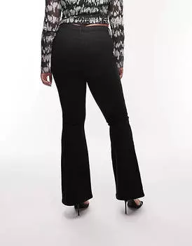 Черные расклешенные джинсы Topshop Curve Jamie
