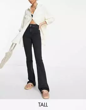 Черные расклешенные джинсы Topshop Tall Joni