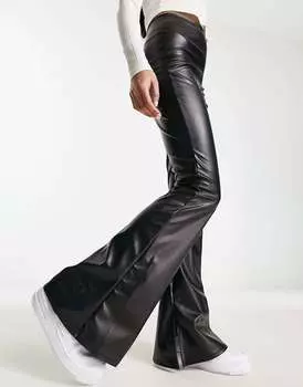 Черные расклешенные края с разрезом под кожу ASOS