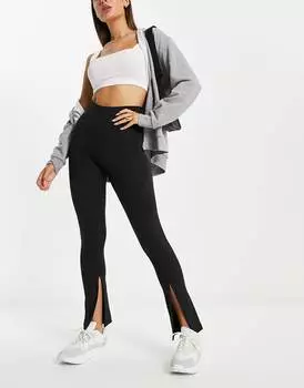 Черные расклешенные леггинсы adidas Originals adicolor