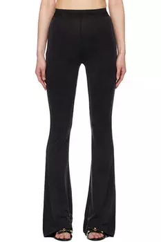Черные расклешенные леггинсы Versace Jeans Couture