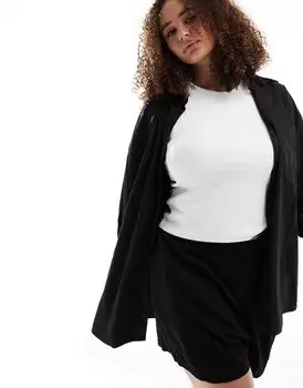Черные расклешенные шорты ASOS Curve