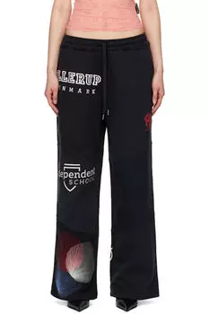 Черные регенерированные графические толстовки и спортивные штаны Marine Serre