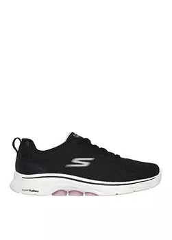 Черные/розовые женские прогулочные кроссовки 125207 BKPK GO WALK 7 - CLEAR PATH Skechers, черный