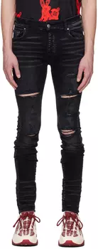Черные рваные джинсы AMIRI