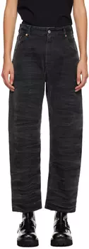 Черные рваные джинсы MM6 Maison Margiela