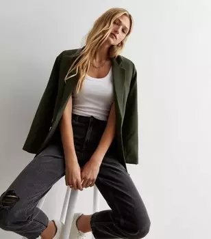 Черные рваные джинсы Tori Mom с высокой талией New Look, черный