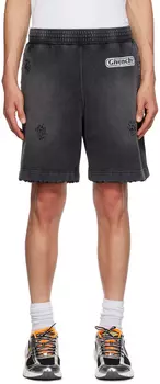 Черные рваные шорты Givenchy