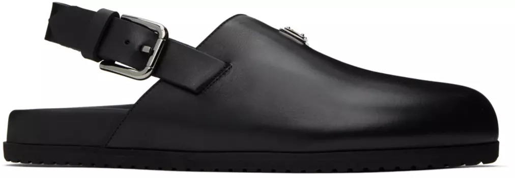 Черные сабо с логотипом Dolce & Gabbana
