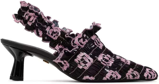 Черные садовые туфли на каблуках Amy Crookes