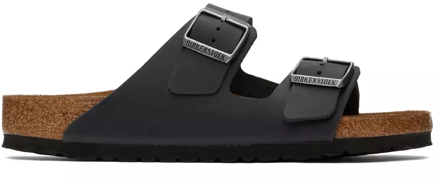 Черные сандалии Birkenstock Arizona из промасленной кожи стандартного размера