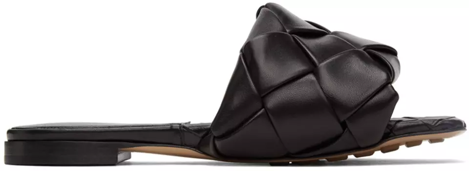 Черные сандалии Intrecciato Lido Bottega Veneta
