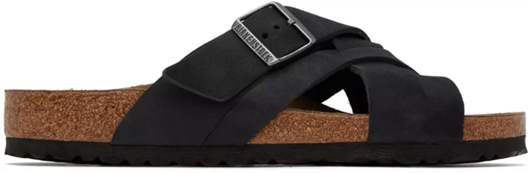 Черные сандалии Лугано Birkenstock