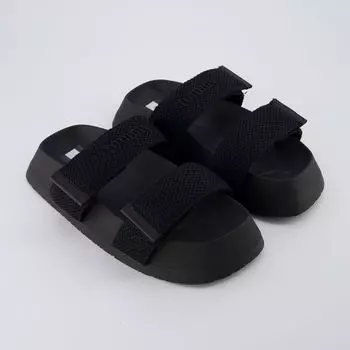 Черные сандалии на плоской подошве с сетчатым дизайном Tommy Jeans