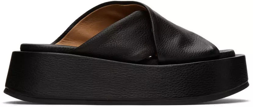 Черные сандалии Piattaforma Marsll