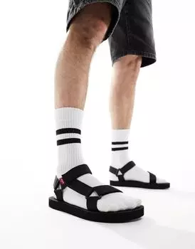 Черные сандалии с логотипом Levi's Lydia