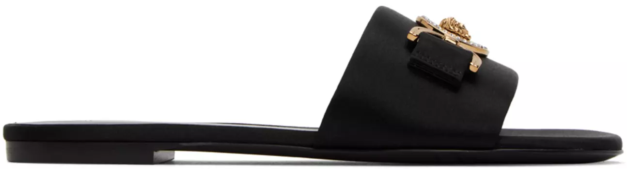 Черные сандалии с Медузой Versace