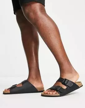 Черные сандалии с пряжкой ASOS DESIGN