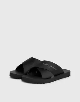 Черные сандалии с ремешками Calvin Klein