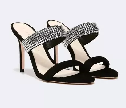 Черные сандалии с украшением Alvari Veronica Beard, черный