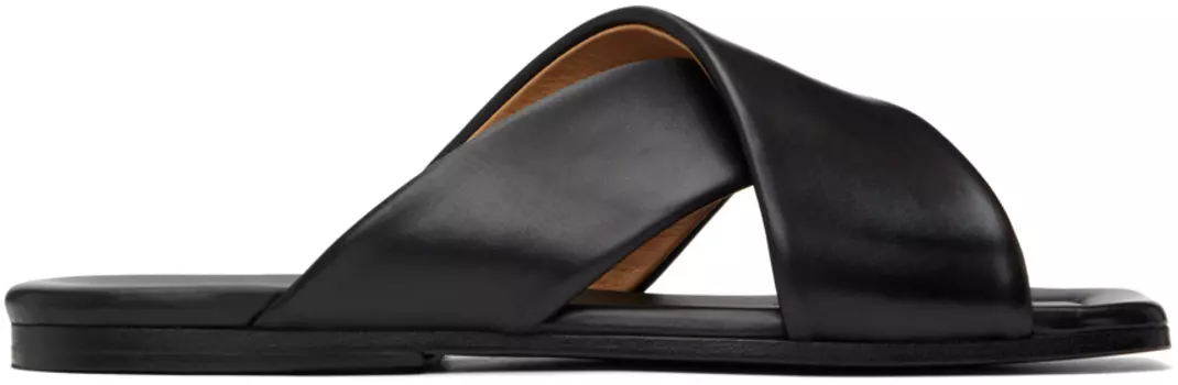 Черные сандалии Spatola Sandalo Marsll