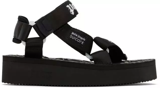 Черные сандалии Suicoke Edition Depa Palm Angels, цвет Black/White