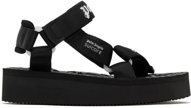 Черные сандалии Suicoke Edition Depa Palm Angels, цвет Black/White