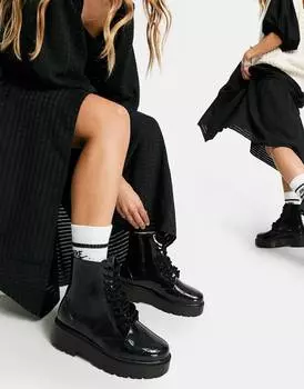 Черные сапоги на шнуровке ASOS DESIGN Generate