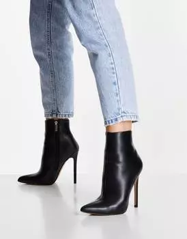 Черные сапоги на высоком каблуке ASOS DESIGN Emerald
