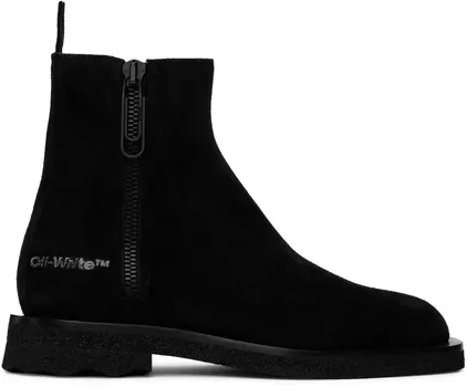 Черные сапоги с губчатой подошвой Off-White