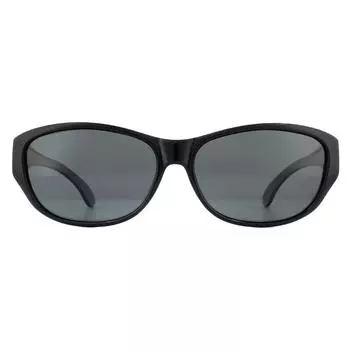 Черные серые поляризованные солнцезащитные очки с запахом Suncovers Polaroid, черный