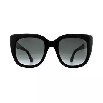 Черные серые солнцезащитные очки «кошачий глаз» с градиентом GG0163SN Gucci, черный