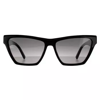 Черные серые солнцезащитные очки «кошачий глаз» с градиентом Saint Laurent, черный