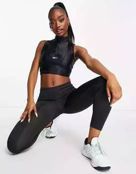 Черные сетчатые леггинсы Reebok Training Workout Ready