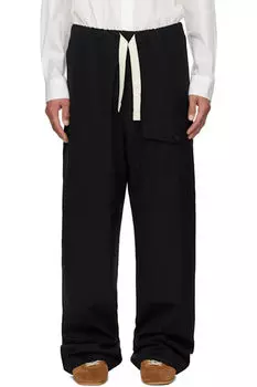 Черные шерстяные брюки-карго Dries Van Noten