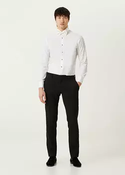 Черные шерстяные брюки под смокинг Dolce&Gabbana