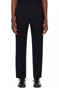 Черные шерстяные брюки Solid Homme