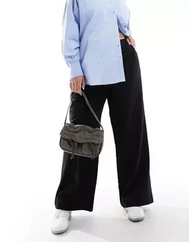 Черные широкие брюки ASOS Curve