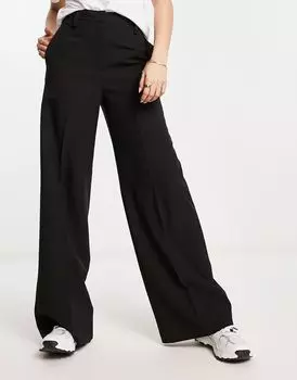 Черные широкие брюки ASOS DESIGN