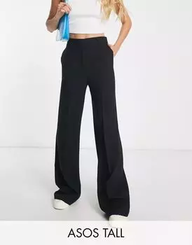 Черные широкие брюки ASOS Tall