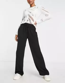 Черные широкие брюки без рукавов ASOS DESIGN